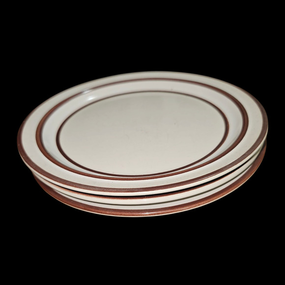 Set of 3 JI Stonecrest 112 Carrousel Brown Hand Painted 7" Salad Dessert Plates - Picture 1 of 3